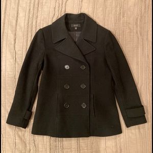 Q.U.E Pea Coat 100% Wool Nature’s Wonder Fiber!